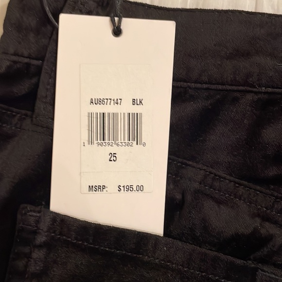 CLEARANCE NWT 7 for all mankind BLACK VELVET SUPER SKINNY size 25 - Picture 5 of 8